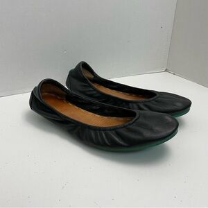 Tieks Ballet Flats Leather Non Skid Comfort Travel Packable Foldable Matte Black